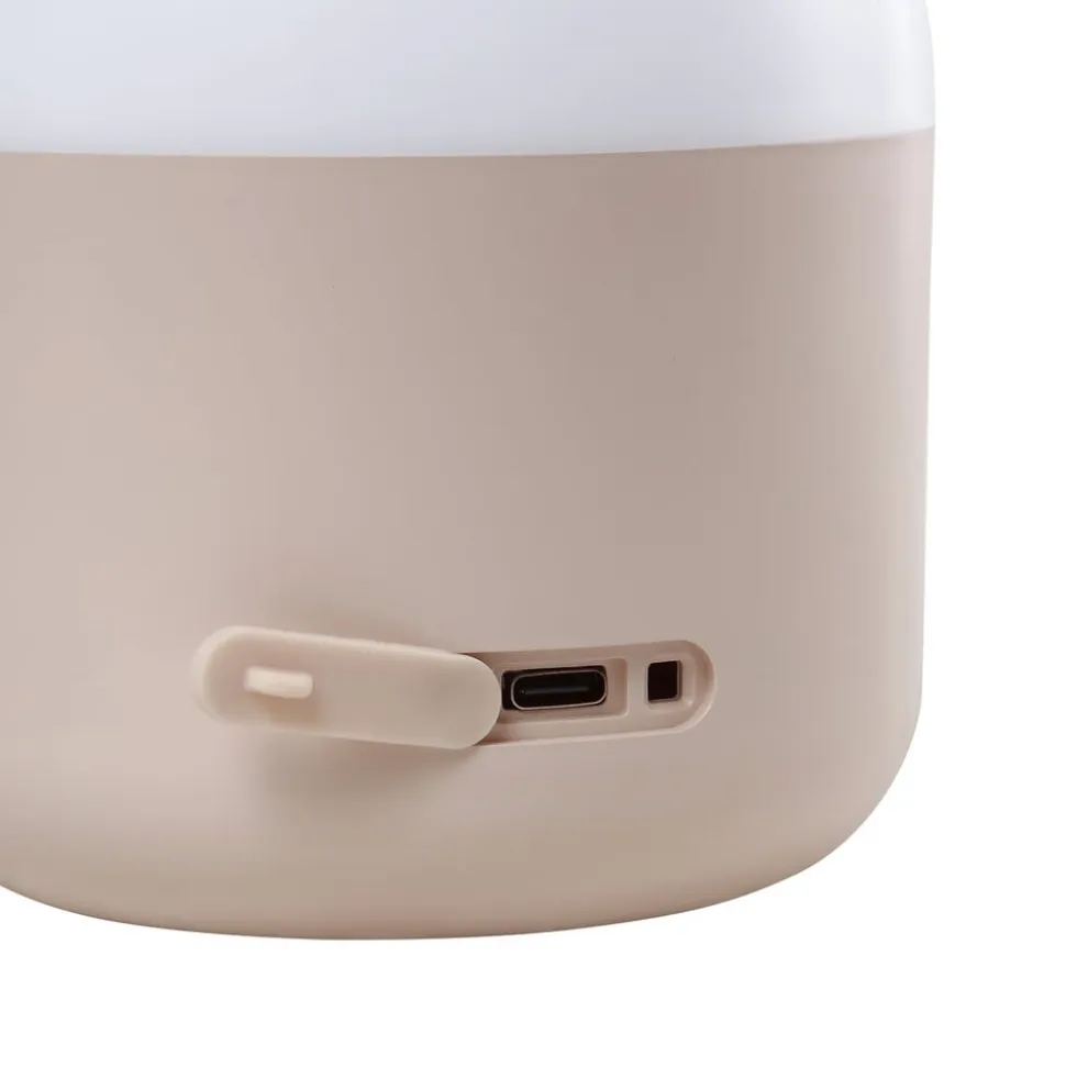Lindby LED-bordlampe Isaline, beige, dæmpbar, IP44