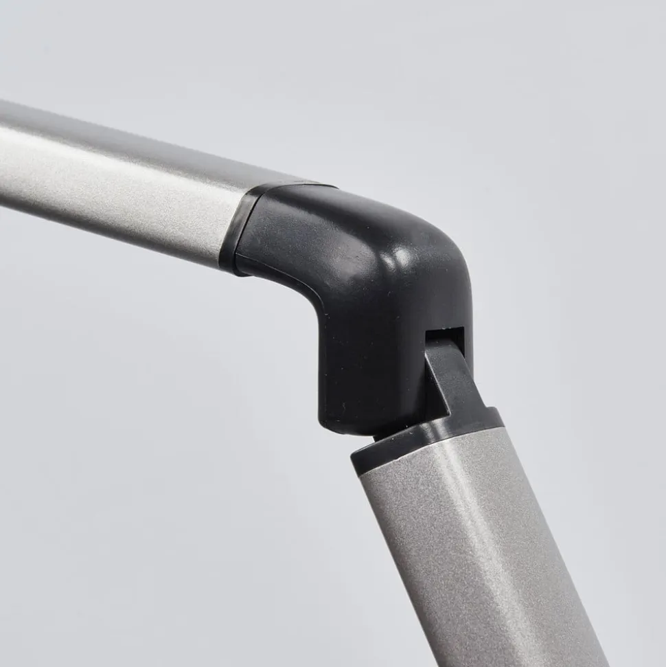 Lindby LED-bordlampe Kuno, grå, USB, touch-dæmper