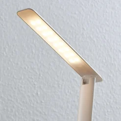 Lindby LED-bordlampe Ludmilla, højde 34 cm, hvid, display