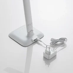 Lindby LED-bordlampe Ludmilla, højde 34 cm, hvid, display