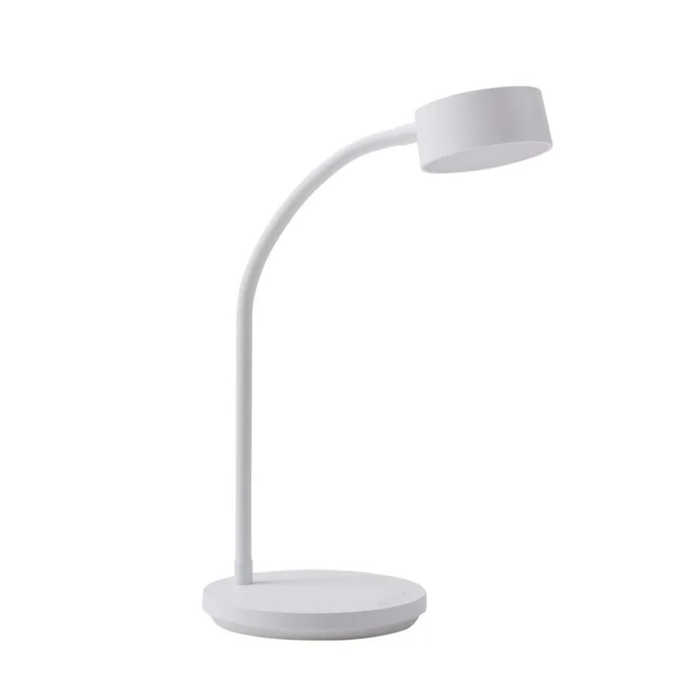 Lindby LED-bordlampe Maori, hvid, metal, CCT, dæmpbar