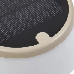 Lindby LED-bordlampe Mikkel, beige, dæmpbar, 7 cm