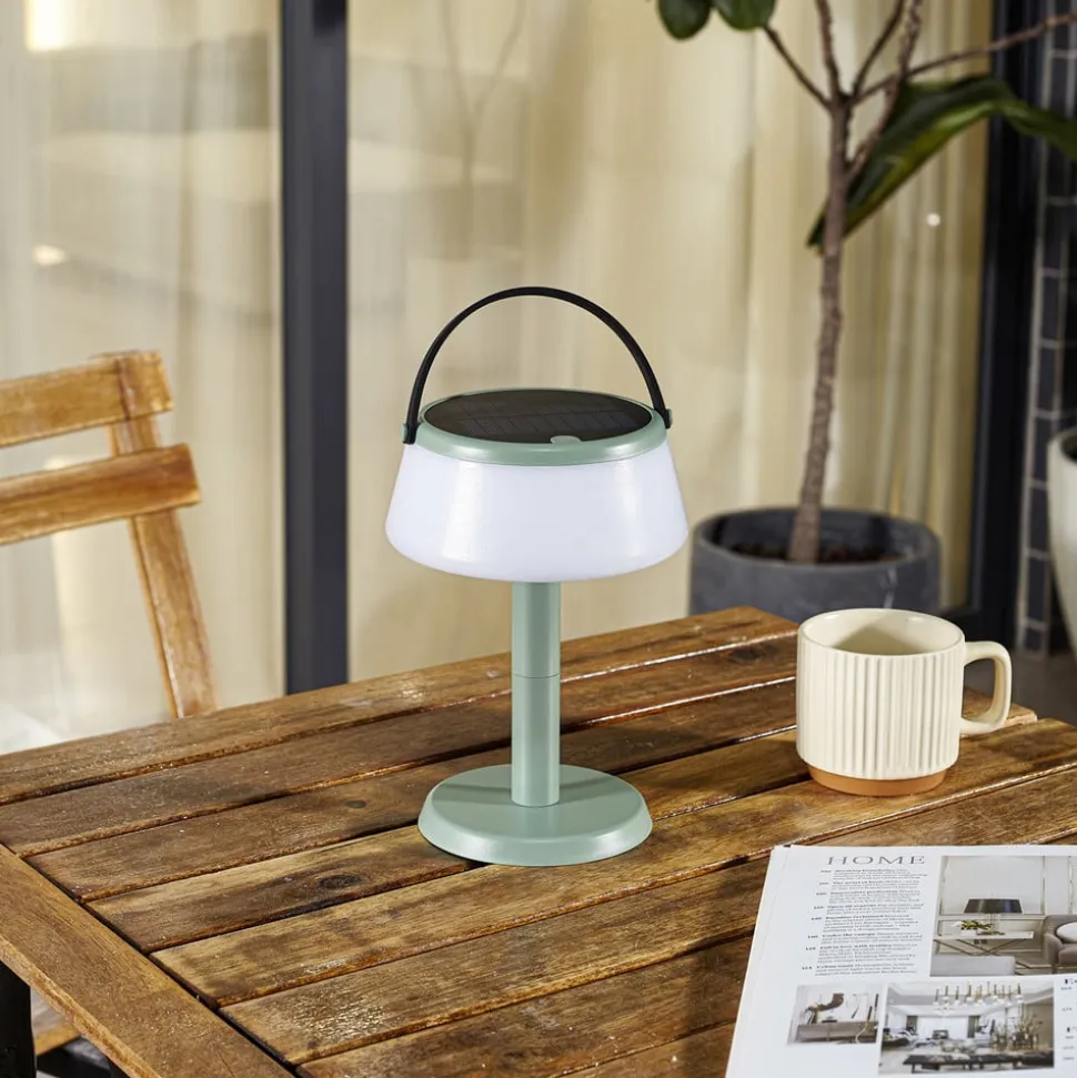 Lindby LED-bordlampe Mikkel, grøn, dæmpbar