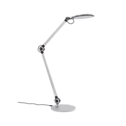 Lindby LED-bordlampe Nyxaris, sølv, metal, CCT, 50 cm