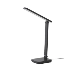 Lindby LED-bordlampe Rylas, sort, USB, CCT