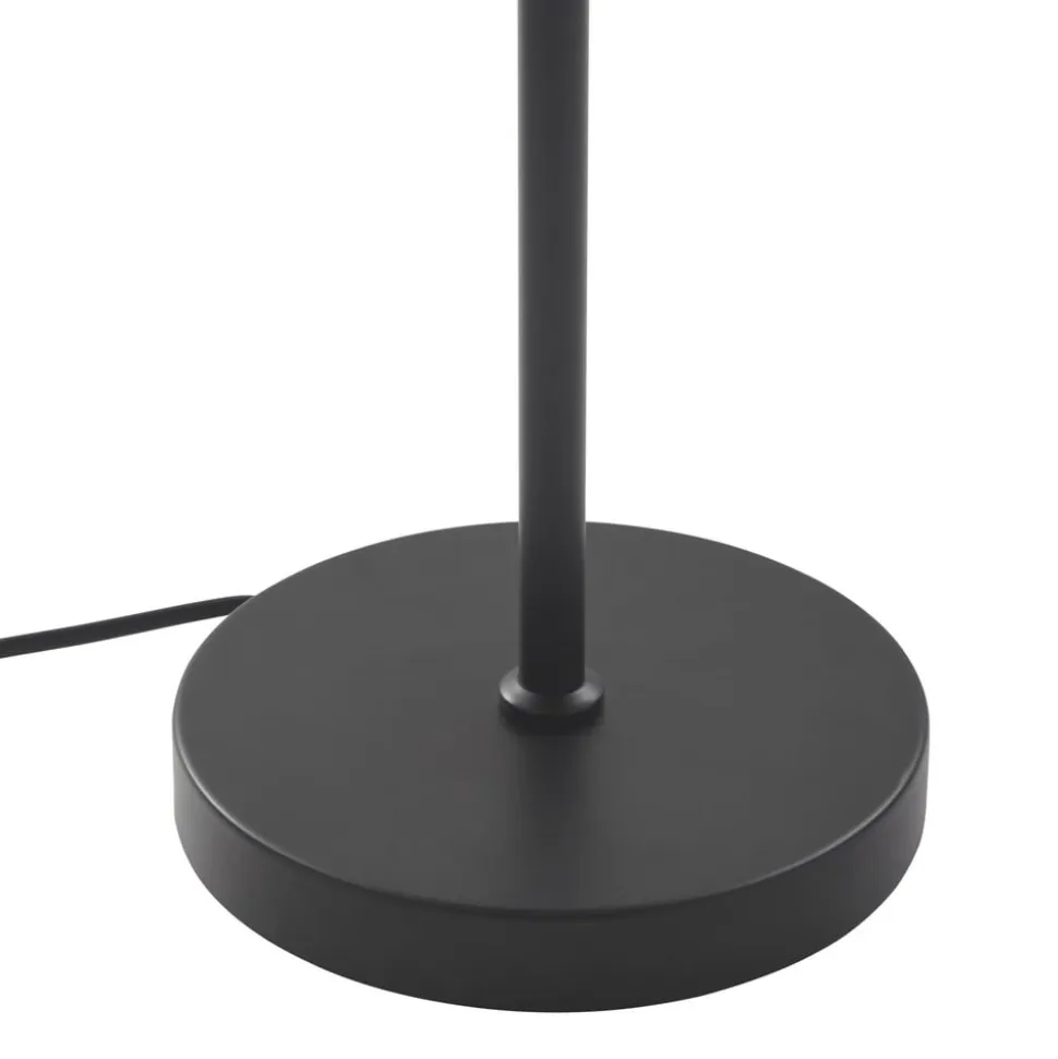 Lindby LED-bordlampe Tiama, metal, sort/guld, Ø 30 cm