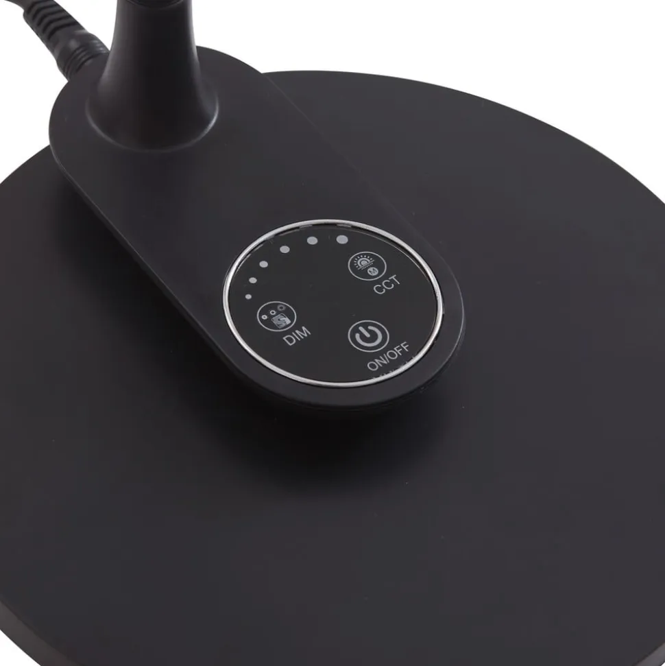 Lindby LED-bordlampe Valtaria, sort, CCT, dæmpbar