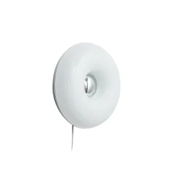 Lindby LED-bord-/væglampe Fjora, hvid/krom, Ø 30 cm, dæmpbar