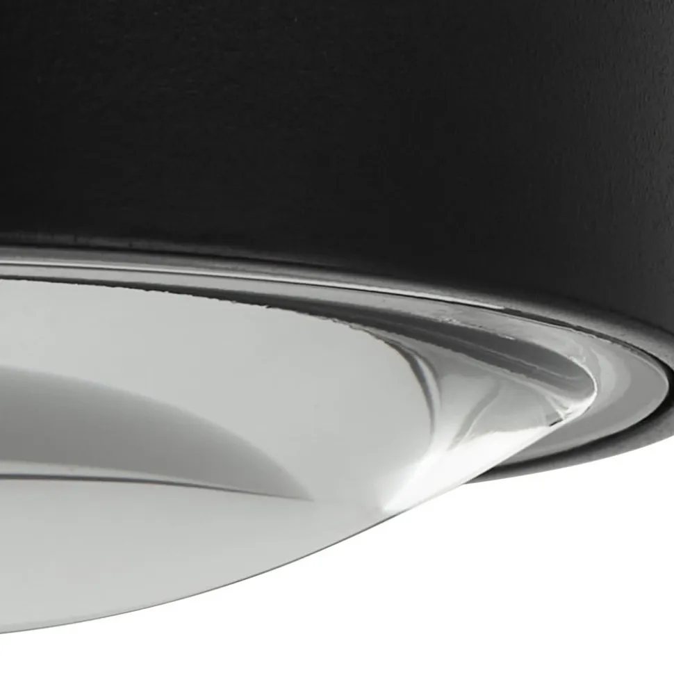 Lindby LED-downlight Siaka, sort, metal, Ø 5 cm, IP65
