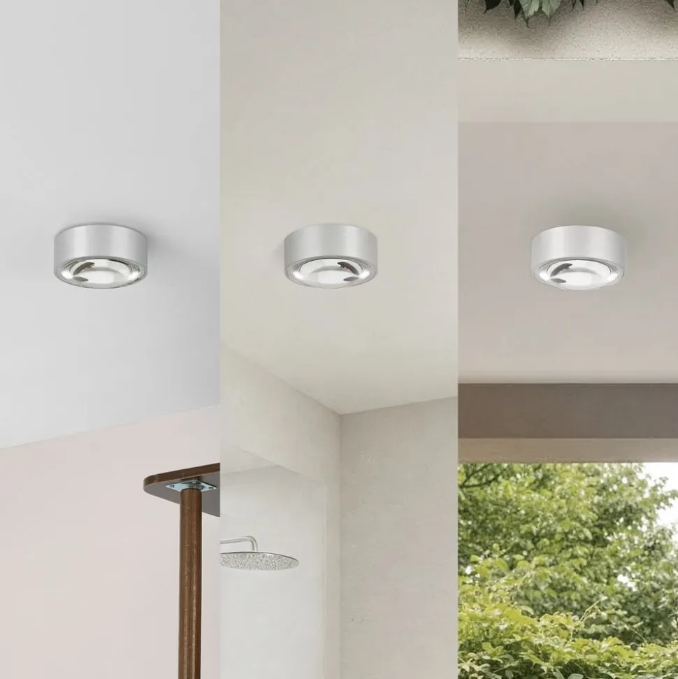 Lindby LED-downlight Siaka, grå, metal, Ø 5 cm, IP65