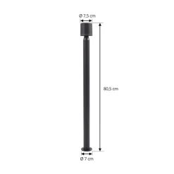 Lindby LED-gadelampe Amila, sort, aluminium, IP54