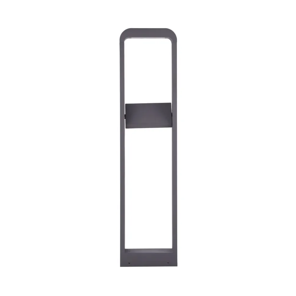 Lindby LED-gadelampe Darko, 100 cm, grå, metal, IP54