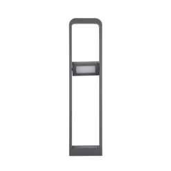 Lindby LED-gadelampe Darko, 100 cm, grå, metal, IP54