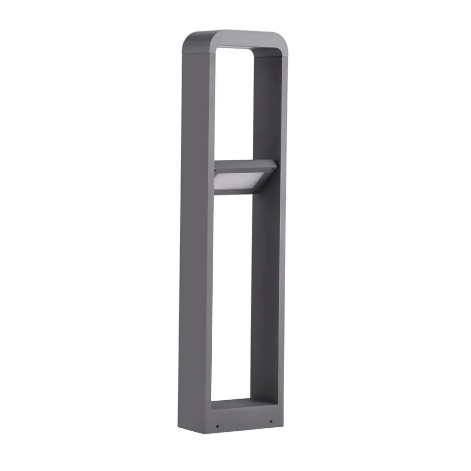 Lindby LED-gadelampe Darko, 80 cm, grå, metal, IP54