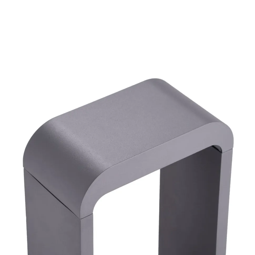 Lindby LED-gadelampe Darko, 80 cm, grå, metal, IP54