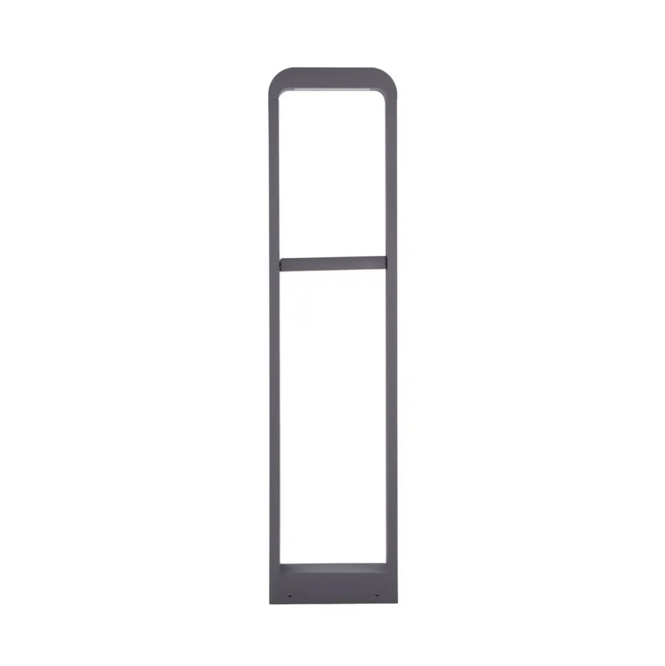 Lindby LED-gadelampe Darko, 80 cm, grå, metal, IP54