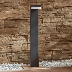 Lindby LED-gadelampe Dionys, højde 70 cm, antracit, metal
