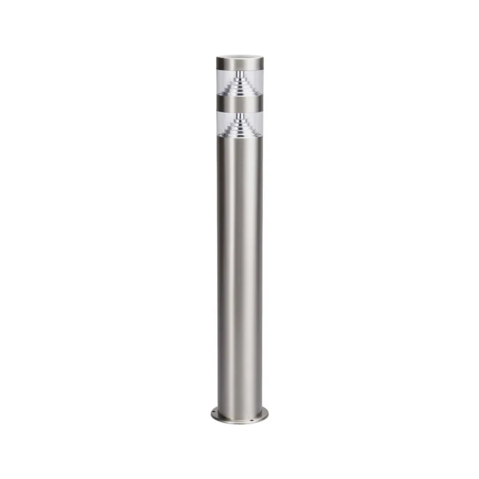 Lindby LED-gadelampe Lanea, 60 cm, grå, stål, IP44
