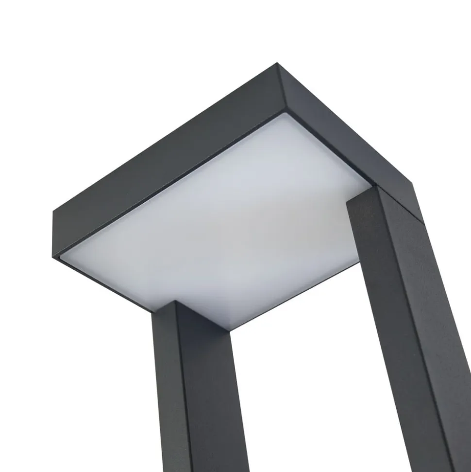 Lindby LED-gadelampe Lonete, højde 65 cm, antracit, IP65