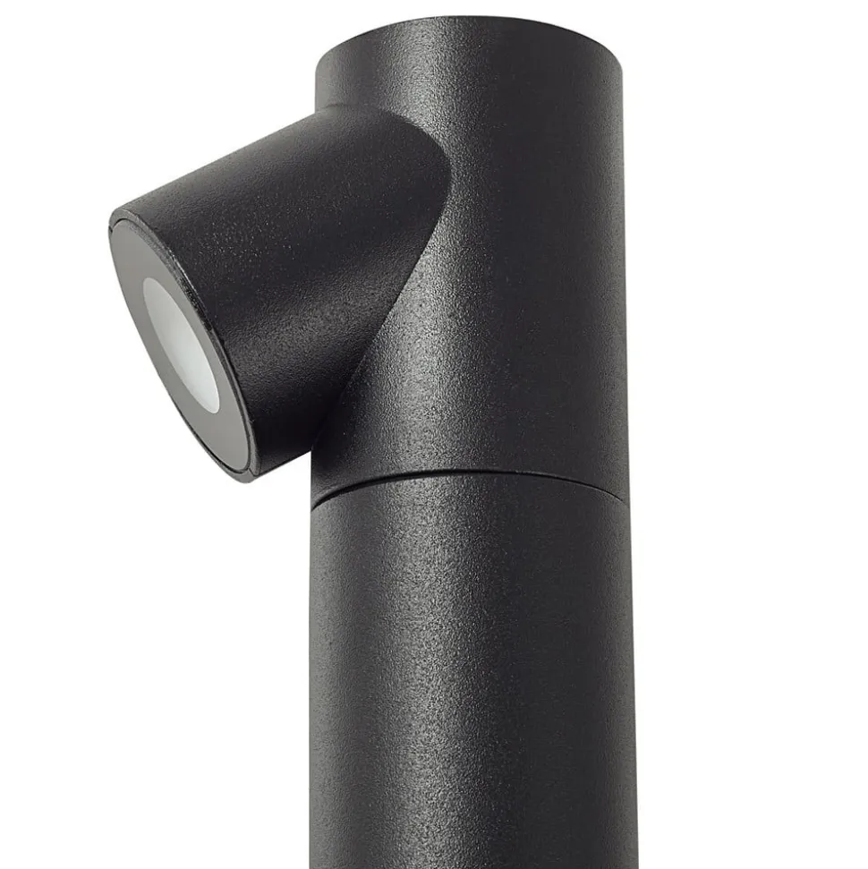 Lindby LED-gadelampe Luzian, højde 80 cm, sort, jordspyd