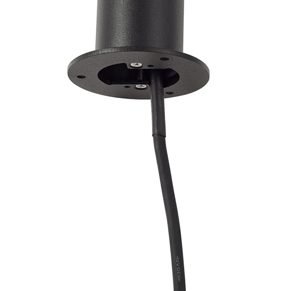 Lindby LED-gadelampe Luzian, højde 80 cm, sort, jordspyd