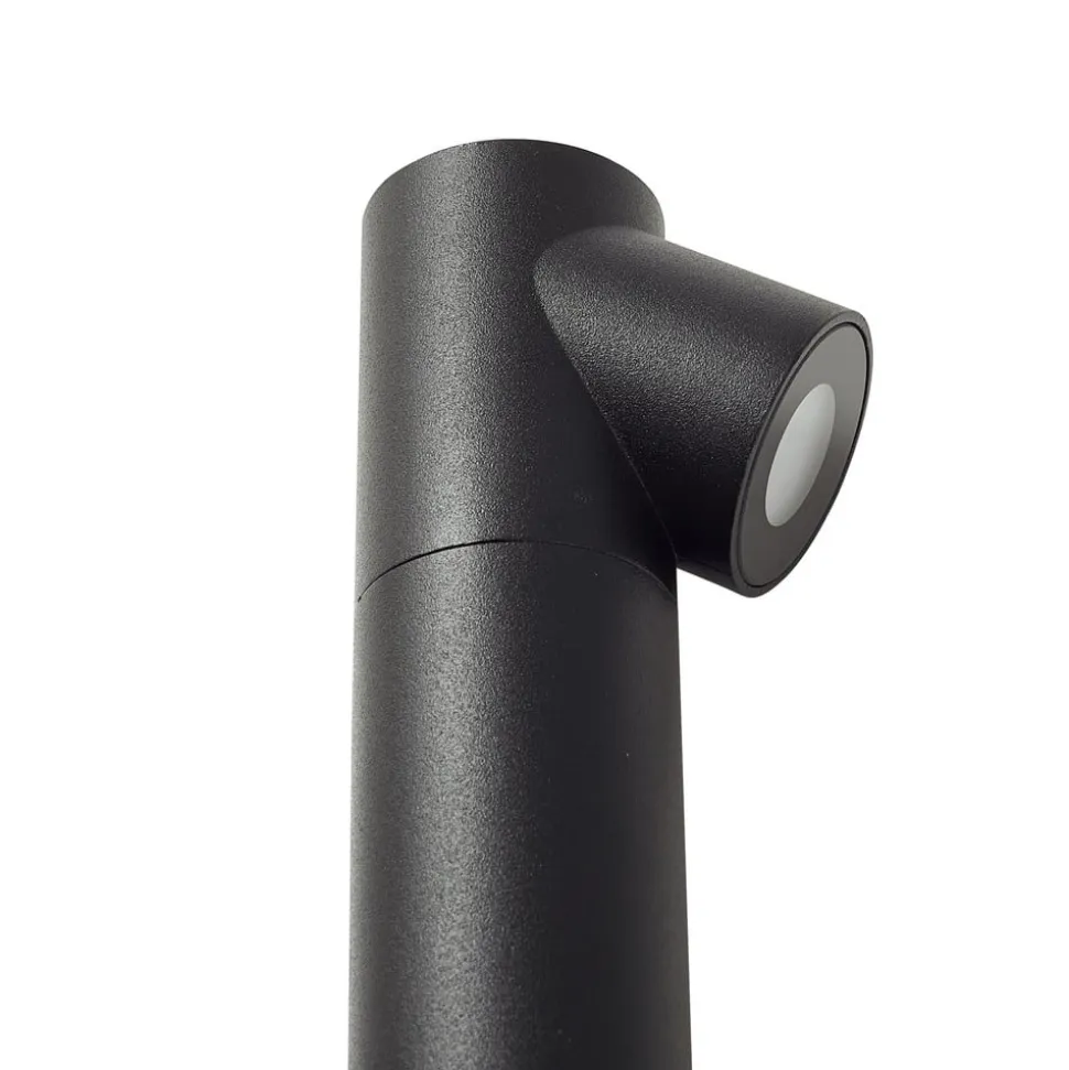 Lindby LED-gadelampe Luzian, højde 120 cm, sort, jordspyd