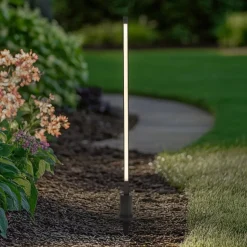 Lindby LED-gadelampe Neano, 80 cm, sort, metal, IP65