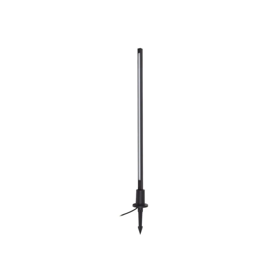 Lindby LED-gadelampe Neano, 80 cm, sort, metal, IP65