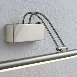 Lindby LED-gallerilampe Mailine, 69 cm, nikkel, afbryder