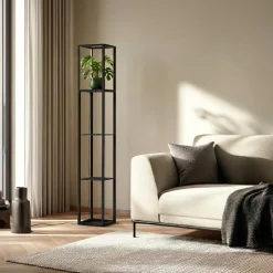Lindby LED-gulvlampe Birta, stående, reol, højde 155 cm