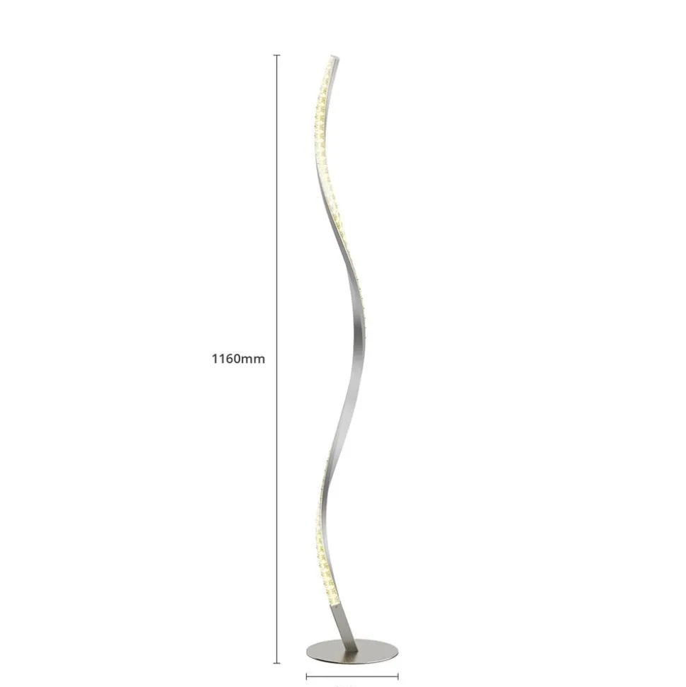 Lindby LED-gulvlampe Criostal, RGBW, dæmpbar, fjernbetjening