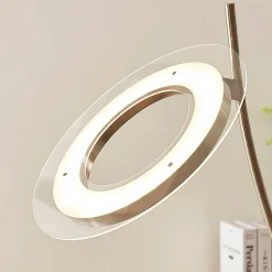 Lindby LED-gulvlampe Darion, grå, metal, dæmpbar, 180 cm