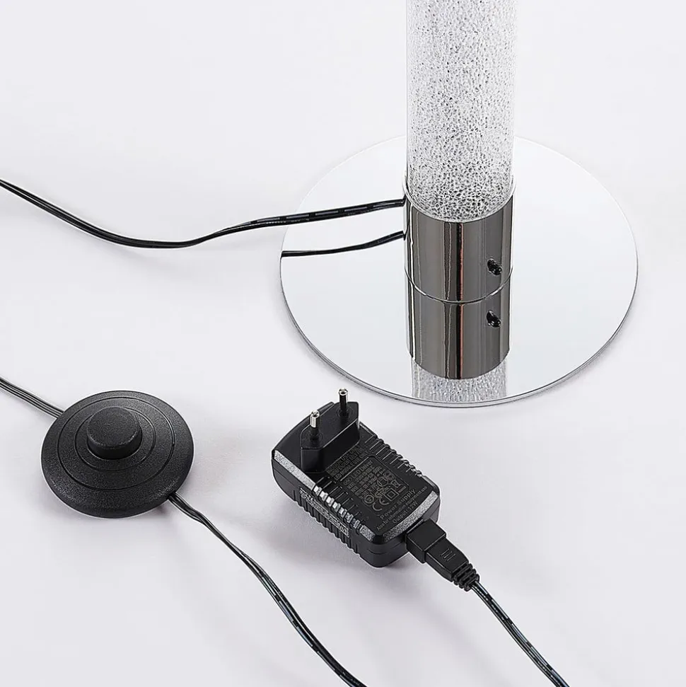 Lindby LED-gulvlampe Hadis, RGB, fjernbetjening, hvid, 120 cm