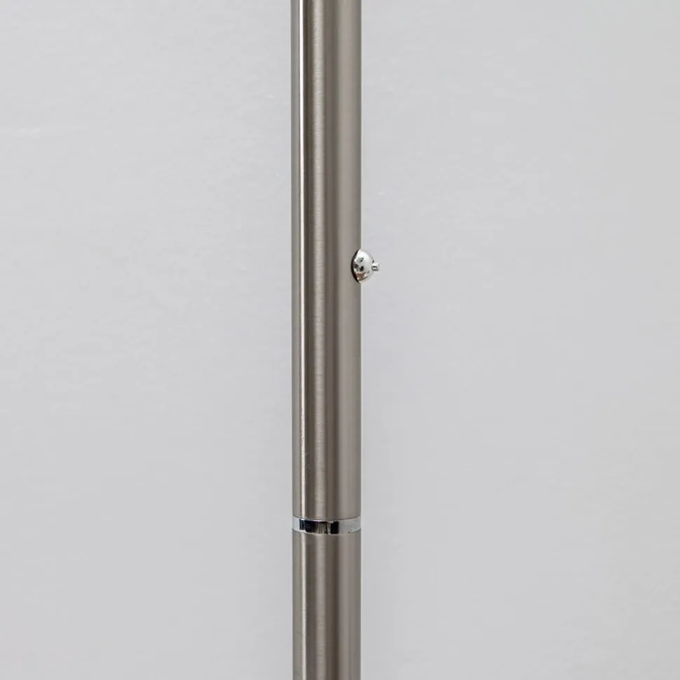 Lindby LED-gulvlampe Malea, nikkelfarvet, dæmpbar, 180 cm