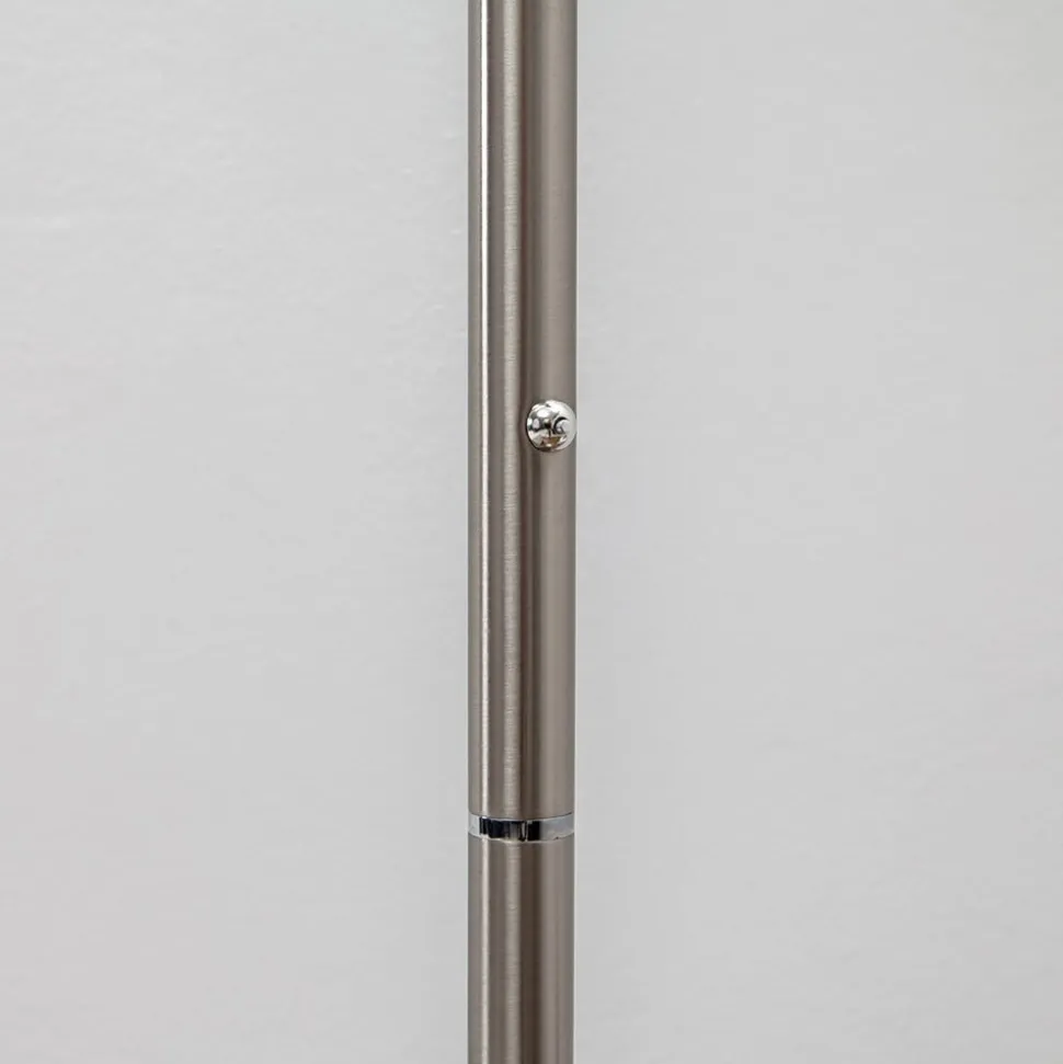 Lindby LED-gulvlampe Malea, nikkelfarvet, dæmpbar, 180 cm