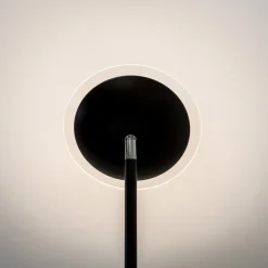 Lindby LED-gulvlampe Malea, sort, metal, dæmpbar, 180 cm