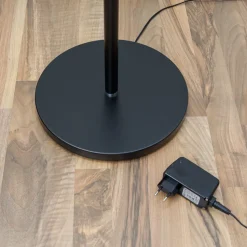 Lindby LED-gulvlampe Malea, sort, metal, dæmpbar, 180 cm