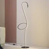 Lindby LED-gulvlampe Pajaro, 130 cm, sort, CCT, dæmpbar