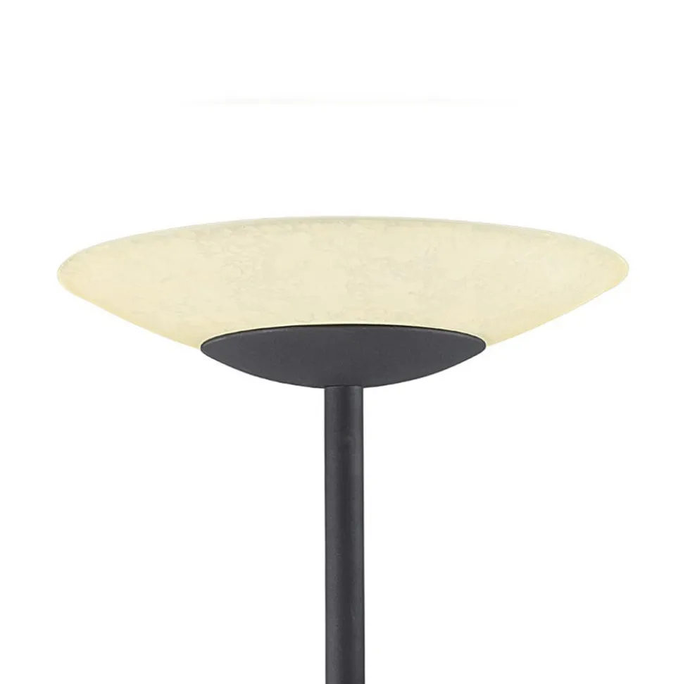 Lindby LED-gulvlampe Ragna, læselampe, sort, dæmpbar