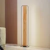 Lindby LED-gulvlampe Romilda, grå, træ, højde 122 cm