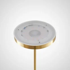 Lindby LED-gulvlampe Seppa, rund, messing, metal, 180 cm