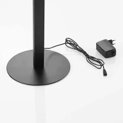 Lindby LED-gulvlampe Welina, sort, 150 cm, dæmpbar