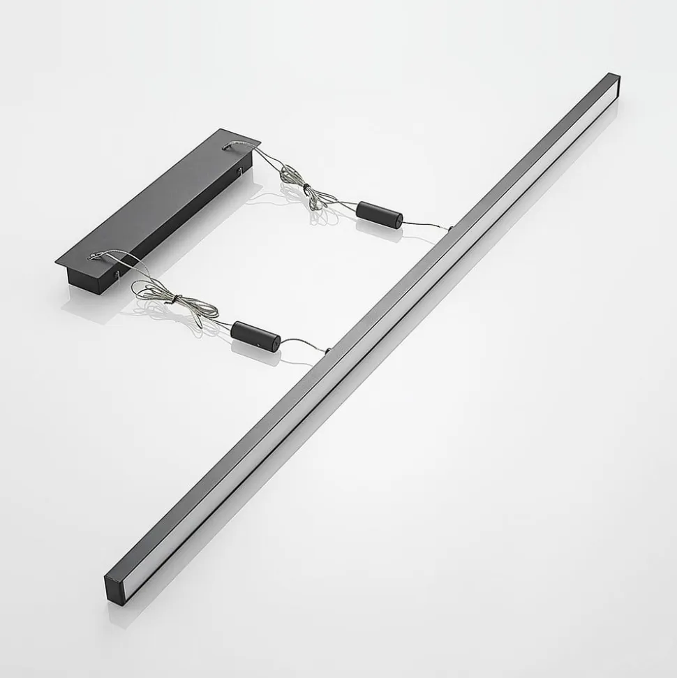 Lindby LED-hængelampe Arneja, sort, CCT, højdejusterbar