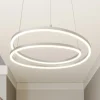 Lindby LED-hængelampe Davian, nikkelfarvet, Ø 49 cm, dæmpbar