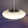 Lindby LED-hængelampe Gunda, hvid, glas, Ø 47 cm, dæmpbar