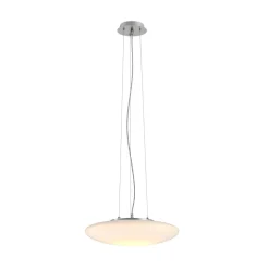 Lindby LED-hængelampe Gunda, hvid, glas, Ø 47 cm, dæmpbar