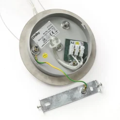 Lindby LED-hængelampe Gunda, hvid, glas, Ø 47 cm, dæmpbar