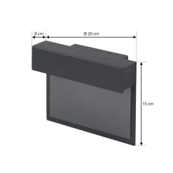 Lindby LED-husnummerlampe Antal, antracit, aluminium