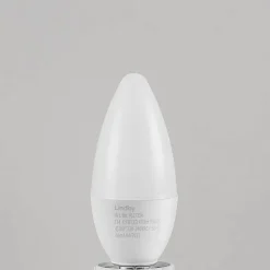 Lindby LED-kertepære, E14, C35, 4,5W, opal, 3000K, sæt med 3 stk