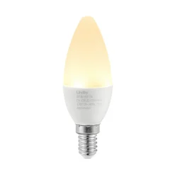 Lindby LED-kertepære, E14, C35, 4,5W, opal, 3000K, sæt med 2 stk